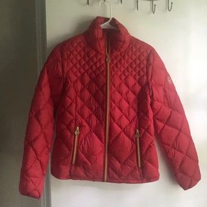 Michael kors red puff jacket